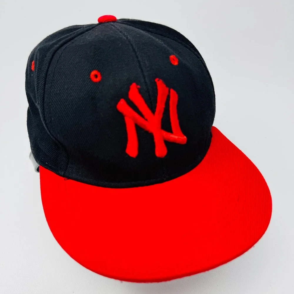 New York Yankees Snapback Hat Black Red Premium Headwear‎ Flat Brim Baseball Cap